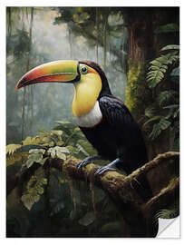 Sticker mural Toucan in Deep Forest