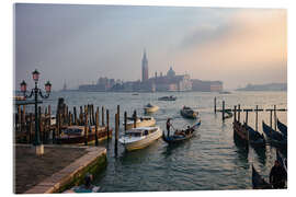 Acrylglasbild Sonnenuntergang über der Lagune, Venedig, Italien