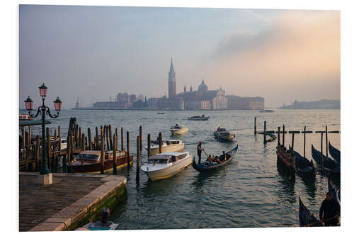 Foam board print Sunset over the lagoon, Venice, Italy