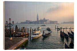 Obraz na drewnie Sunset over the lagoon, Venice, Italy