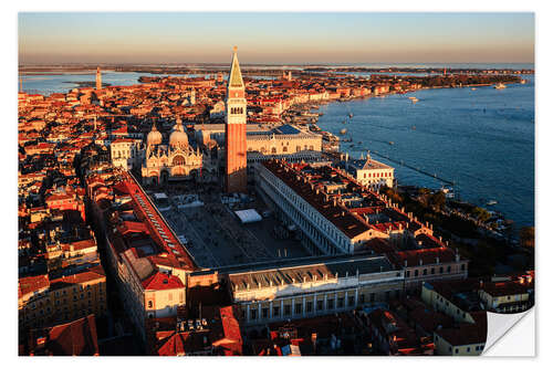 Adesivo murale Tramonto su Piazza San Marco, Venezia, Italia