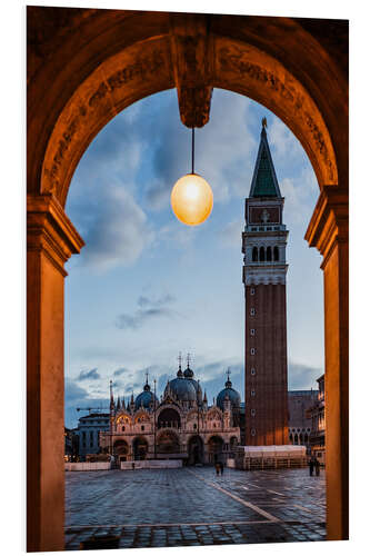 Foam board print First light over St Mark's Square, Venice, Italy