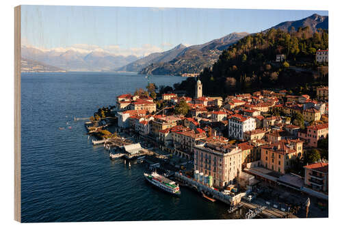 Holzbild Bellagio am Comer See, Italien