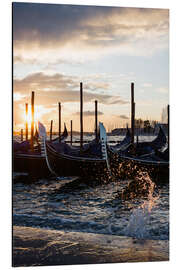 Magnettafel Gondeln bei Sonnenaufgang, Venedig, Italien