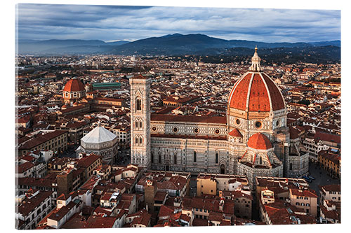 Cuadro de metacrilato Aerial view of the Duomo at sunset, Florence, Italy