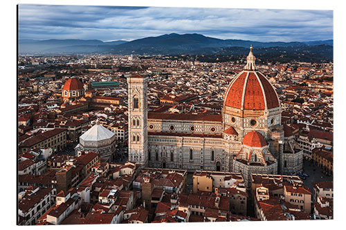 Cuadro de aluminio Aerial view of the Duomo at sunset, Florence, Italy