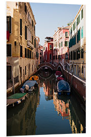 Tableau en PVC Houses on the canal, Venice, Italy