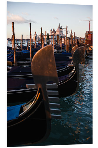 Stampa su PVC Gondole ormeggiate a San Marco, Venezia