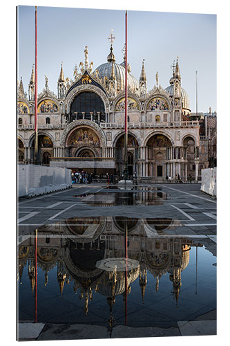 Gallery Print Kathedrale spiegelt sich im Wasser, Venedig, Italien