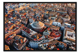 Gerahmter Kunstdruck Luftaufnahme des Pantheons und des antiken Roms