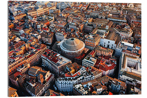 Quadro em plexi-alumínio Aerial view of the Pantheon and ancient Rome