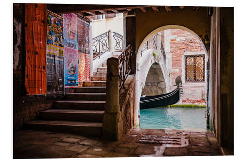 Cuadro de PVC Gondola under the bridge, Venice