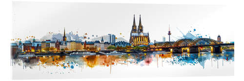 Acrylglas print Cologne Skyline