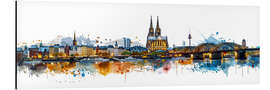 Aluminium print Cologne Skyline