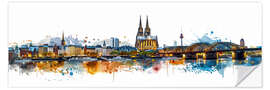 Sticker mural Cologne Skyline