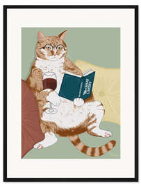 Gerahmter Kunstdruck Der Große Catsby, Sonntagslektüre zur Entspannung