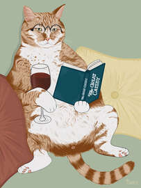 Magnettafel Der Große Catsby, Sonntagslektüre zur Entspannung