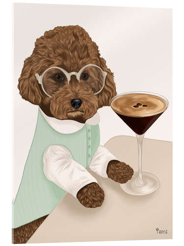 Acrylic print An espresso martini for the poodle