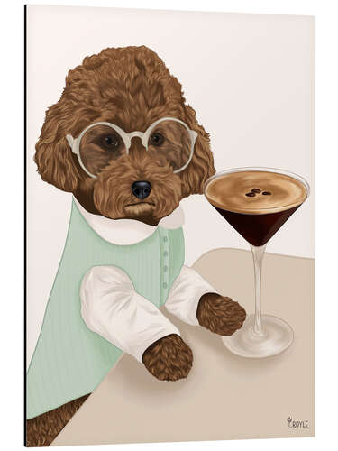 Aluminium print An espresso martini for the poodle