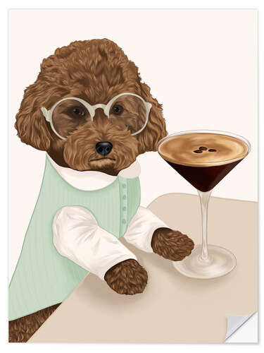 Wall sticker An espresso martini for the poodle