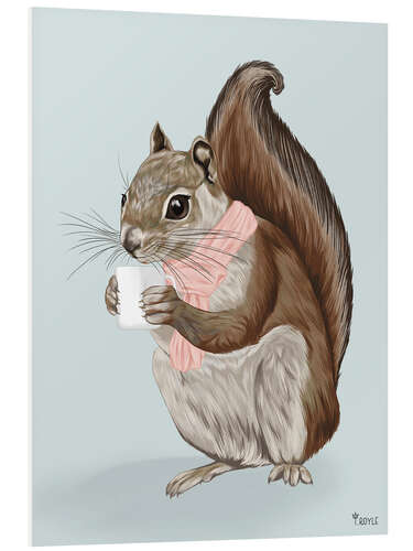 Quadro em PVC Teatime with Squirrel