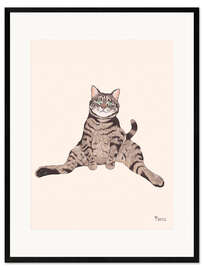 Framed art print Lazy Sunday Cat II