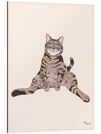 Magnettafel Faule Katze am Sonntag II