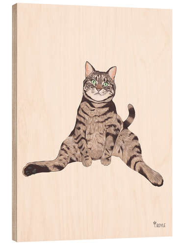 Cuadro de madera Lazy Sunday Cat II