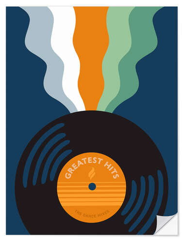 Wandsticker Greatest Hits Retro Vinyl