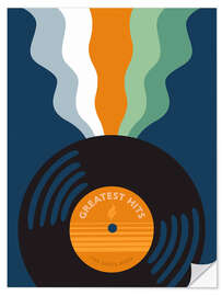 Wandsticker Greatest Hits Retro Vinyl