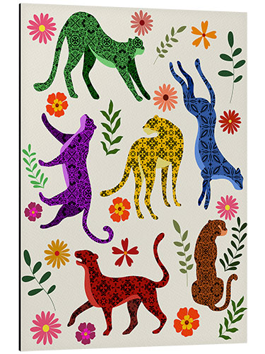 Aluminium print Colourful cheetahs