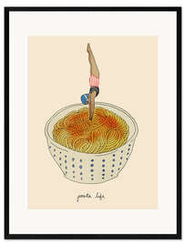 Plakat artystyczny premium w ramie Pasta life