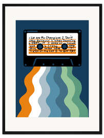 Gerahmter Kunstdruck Retro Mixtape