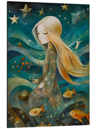 Stampa su alluminio Blonde mermaid