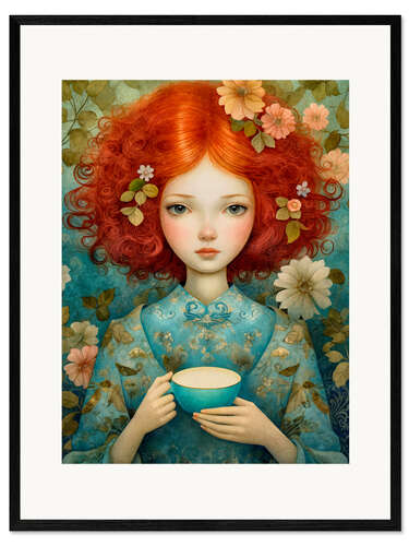 Impression artistique encadrée Ladies of Tea II