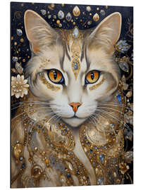 Magnettafel Katze und Kristall I