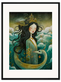 Gerahmter Kunstdruck Meerjungfrau des Ozeans I