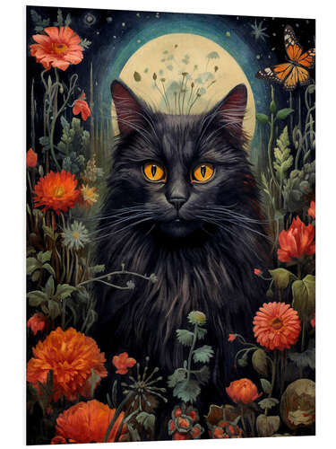 Foam board print Gothic Cat