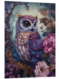 Foam board print Purple Owl