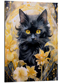 Magnettafel Katze und Kristall II