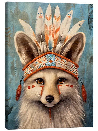 Lienzo Boho Native Fox