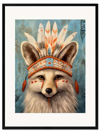 Gerahmter Kunstdruck Boho Native Fox