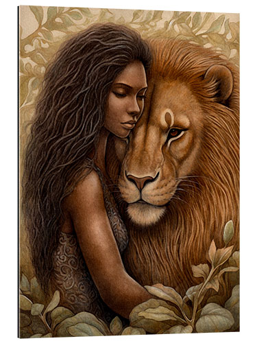 Gallery print The girl and the lion