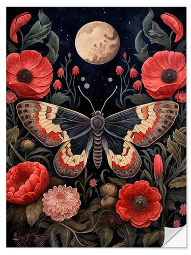 Självhäftande poster Gothic Moth