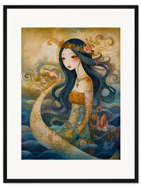 Gerahmter Kunstdruck Meerjungfrau des Ozeans II