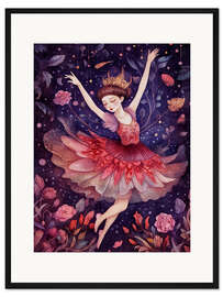 Gerahmter Kunstdruck Traumhafte Ballerina V
