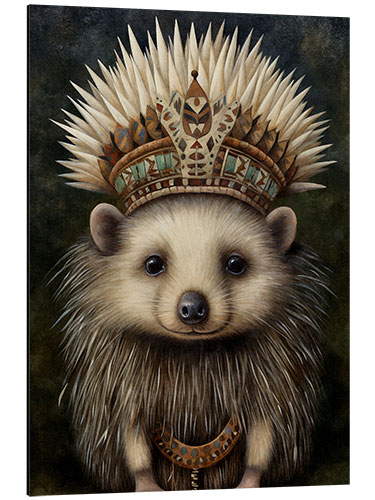 Aluminiumtavla Boho Native Hedgehog