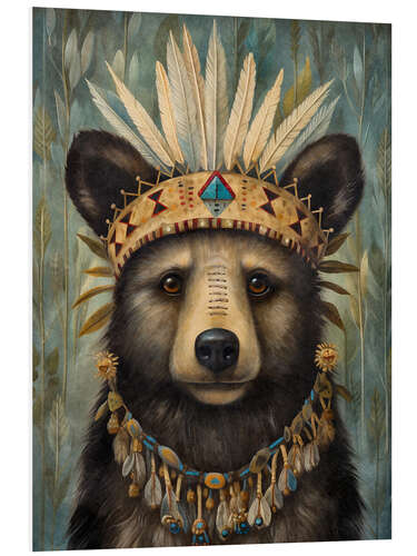 PVC-tavla Boho Native Bear