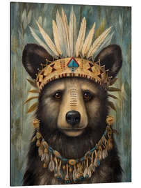 Magnettafel Boho Native Bear