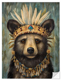 Autocolante decorativo Boho Native Bear